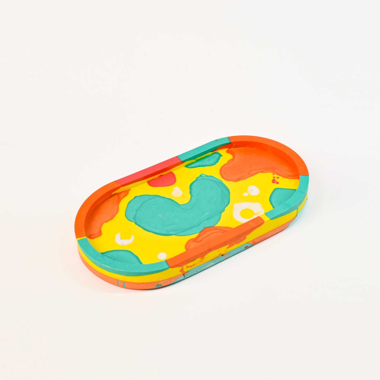 18cm Artistic Handmade Oval Tray
