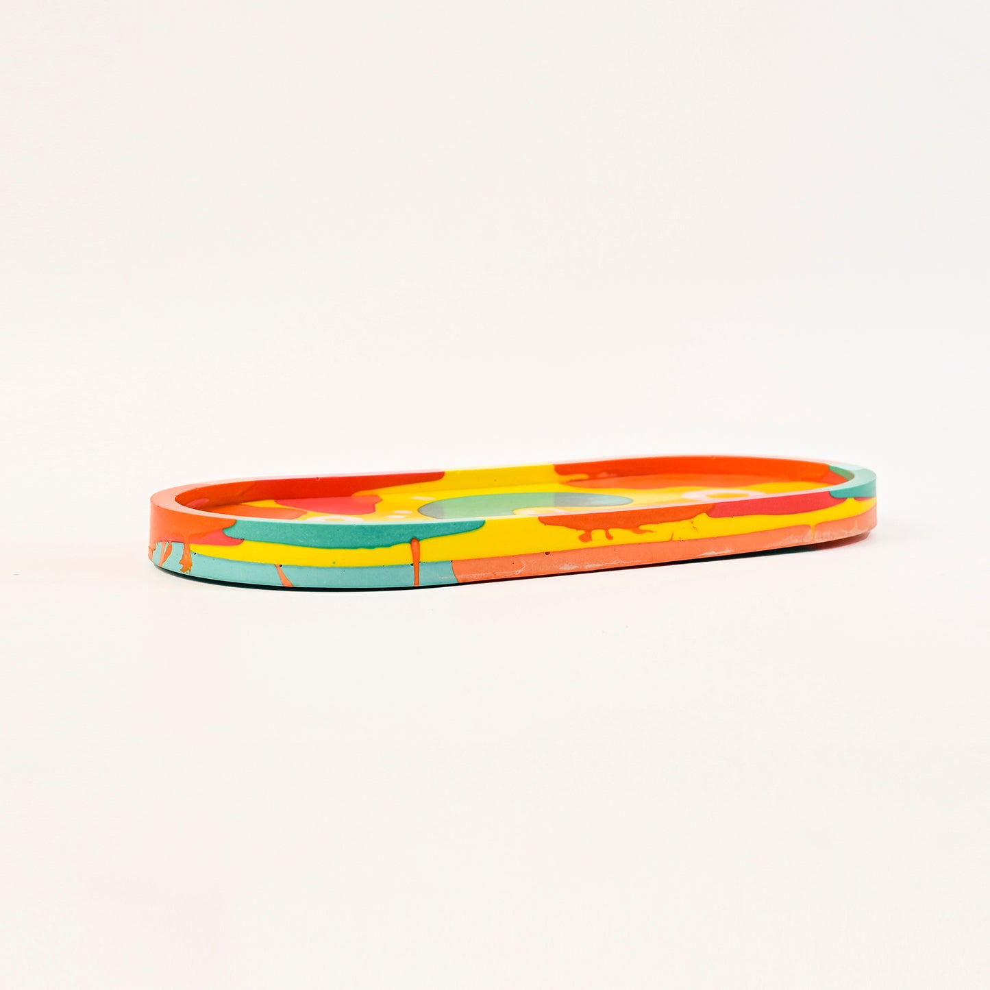 23.5cm Artistic Handmade Oval Tray