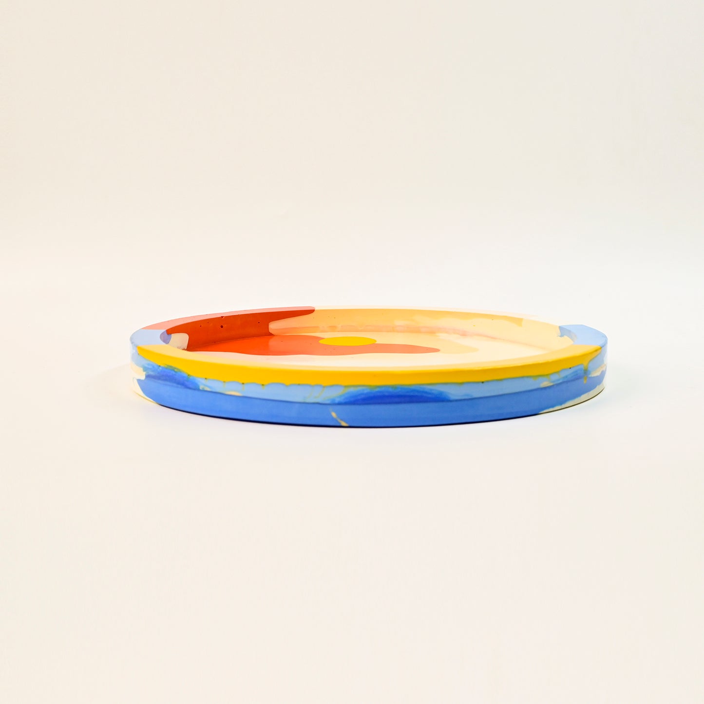 24.5cm Artistic Handmade Round Tray