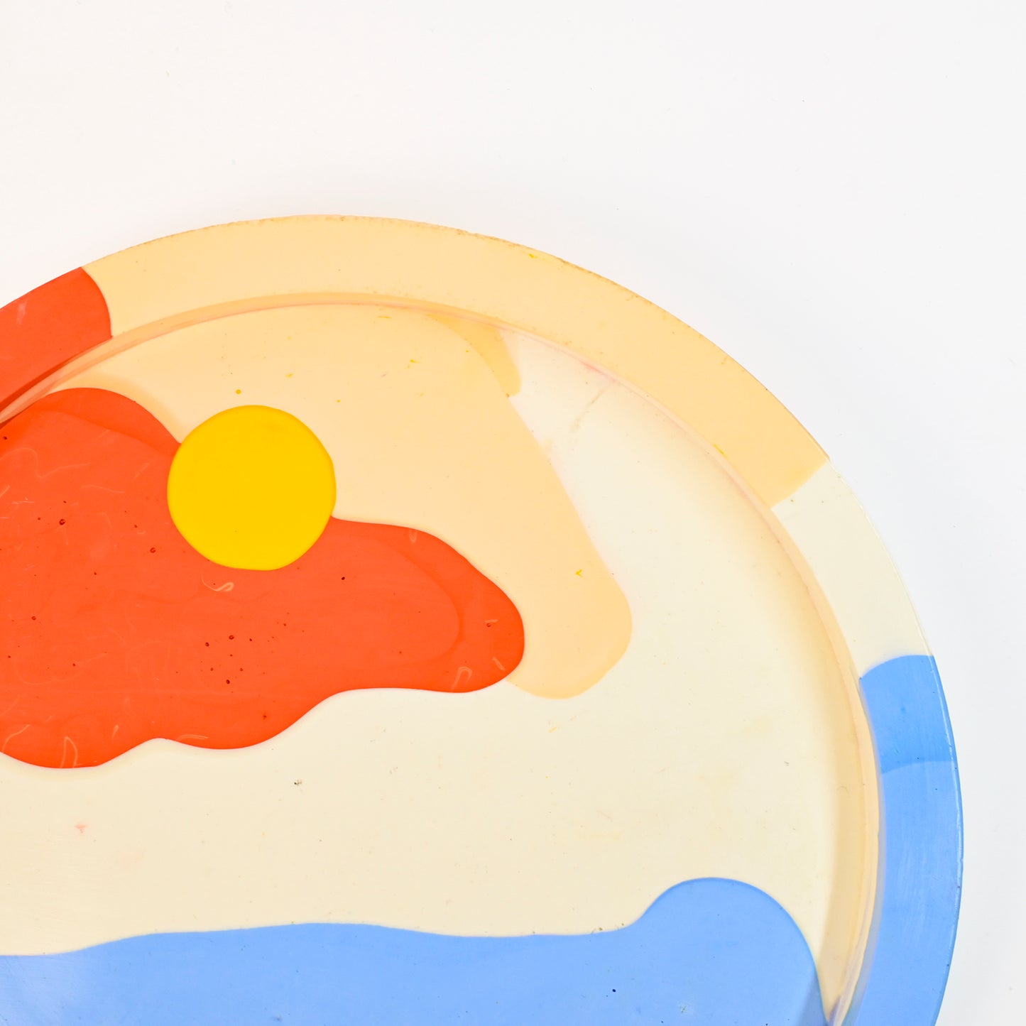 24.5cm Artistic Handmade Round Tray