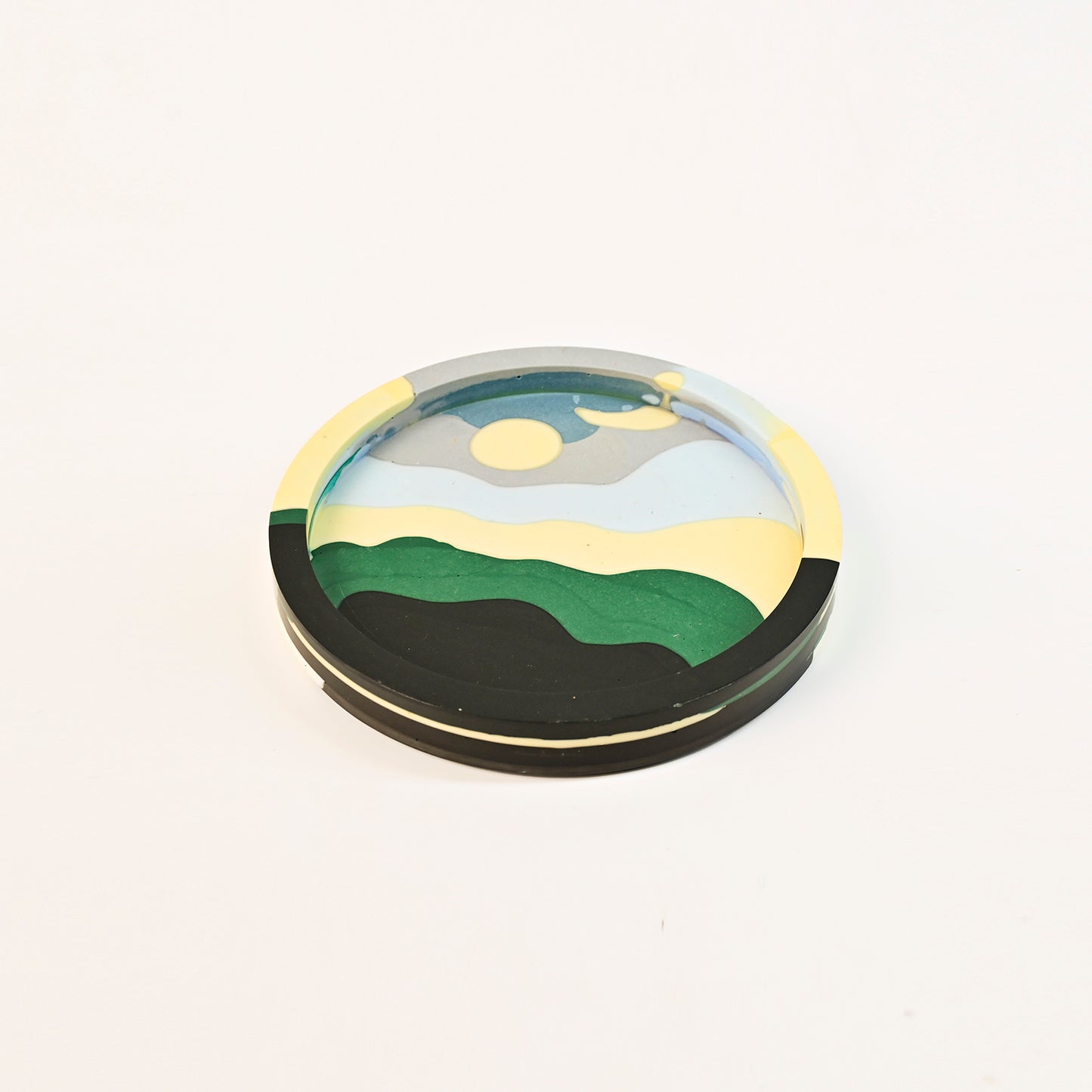 14.8cm Artistic Handmade Round Tray