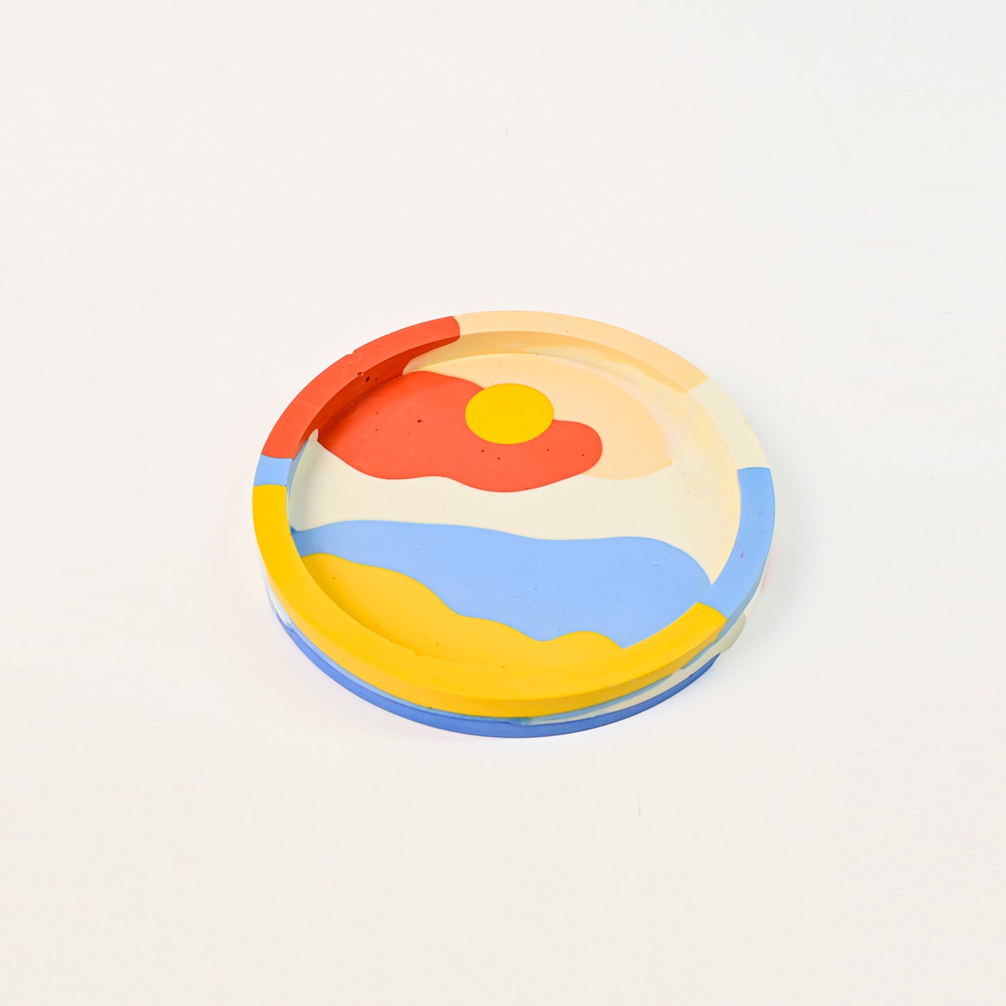 14.8cm Artistic Handmade Round Tray