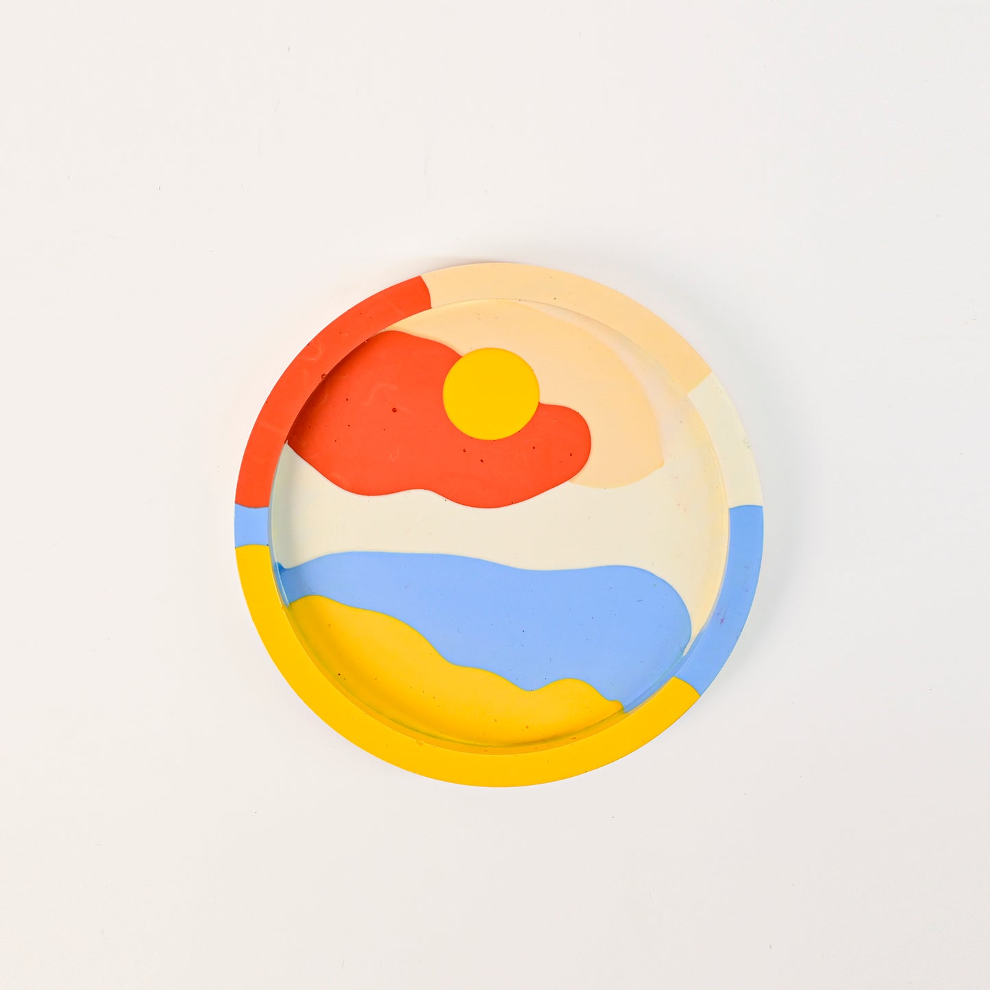 14.8cm Artistic Handmade Round Tray