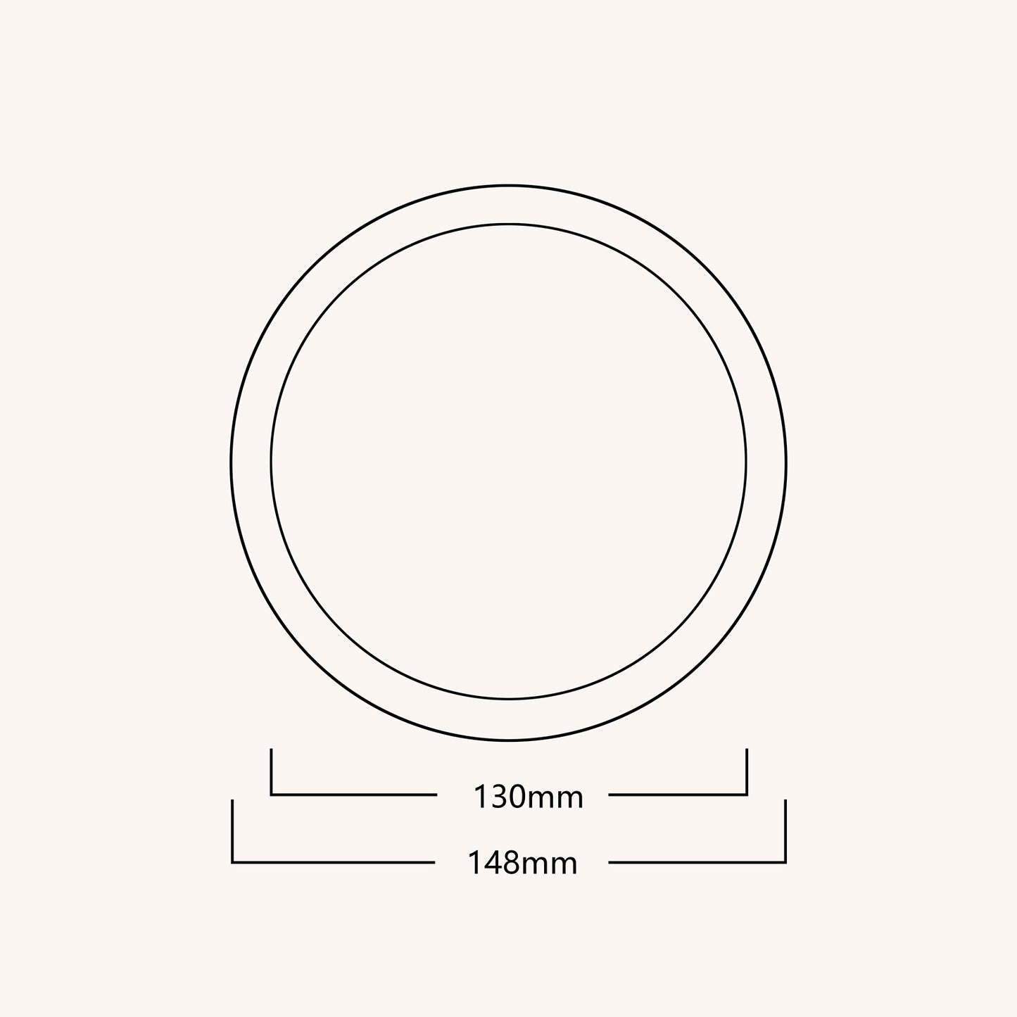 14.8cm Artistic Handmade Round Tray
