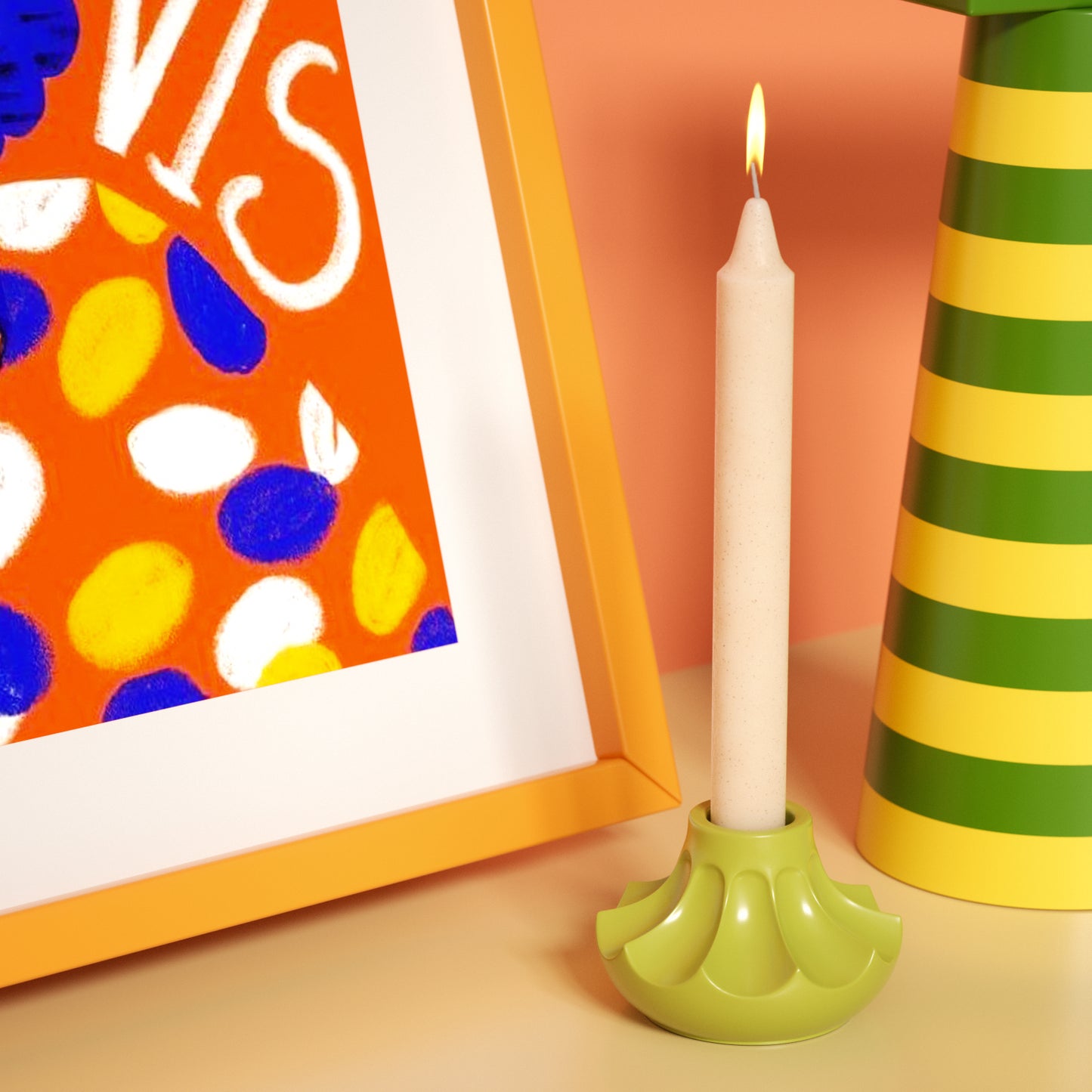 Round Hole Candle Holder Silicone Mold
