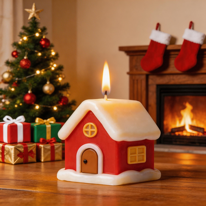 Christmas House Candle Silicone Mold