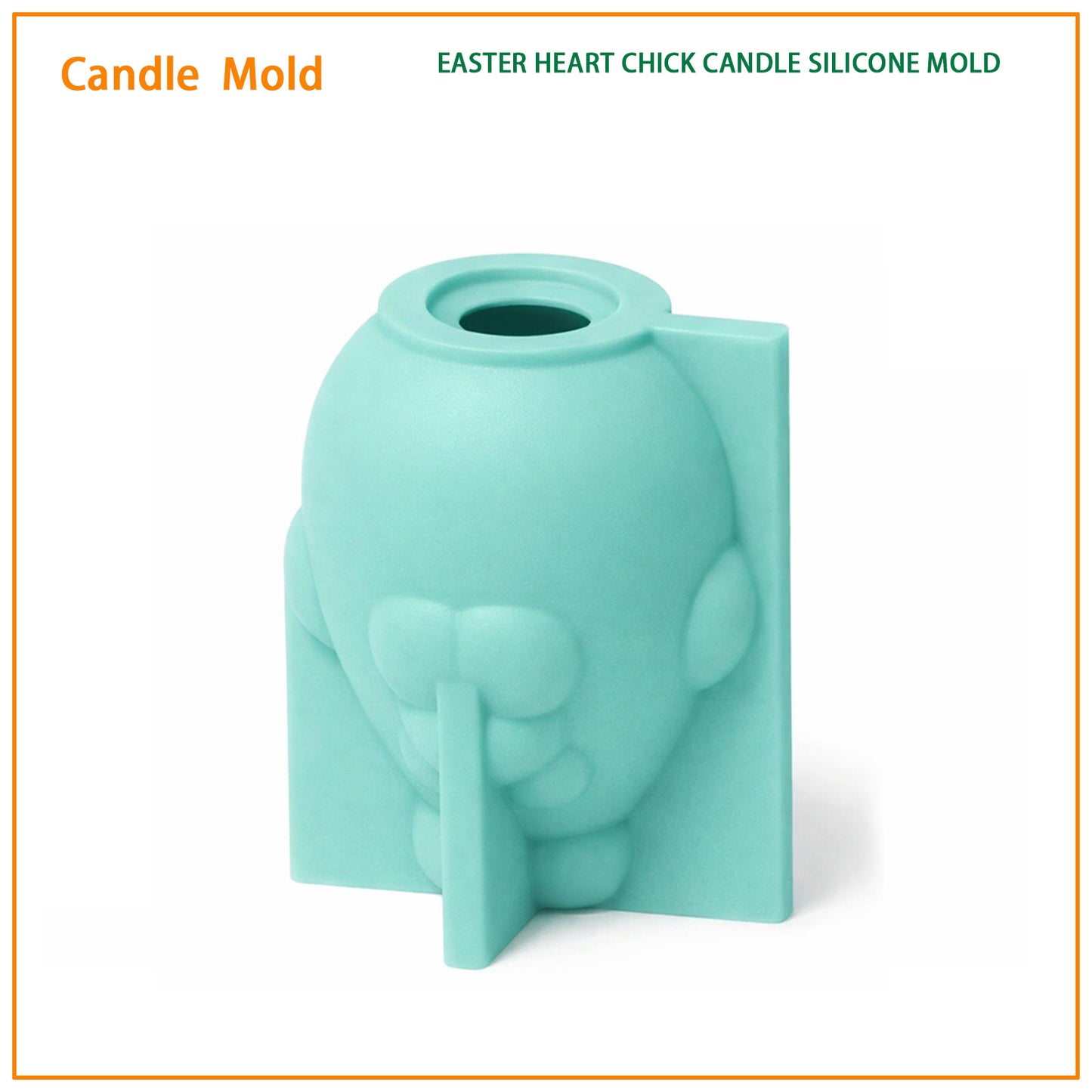Easter Heart Chick Candle Silicone Mold