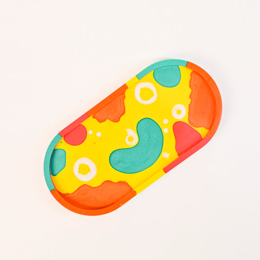 23.5cm Artistic Handmade Oval Tray