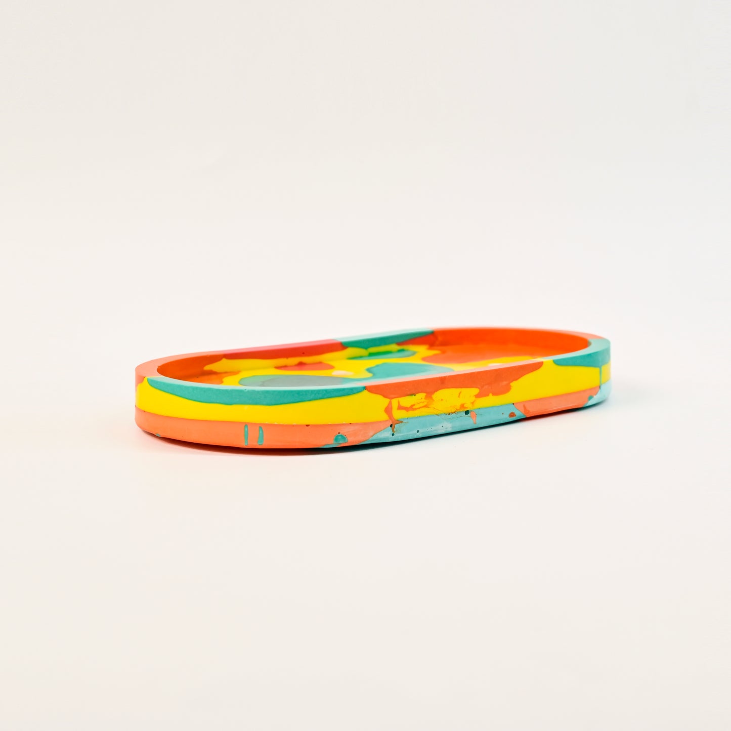 18cm Artistic Handmade Oval Tray