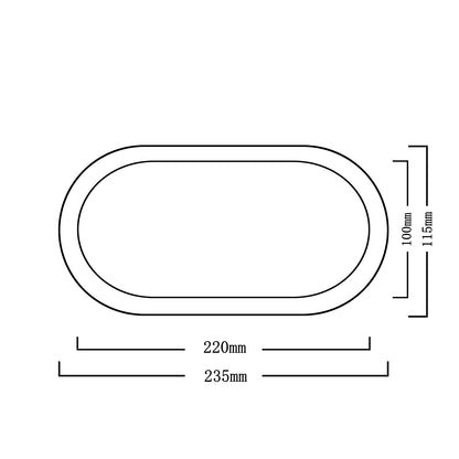 23.5cm Artistic Handmade Oval Tray