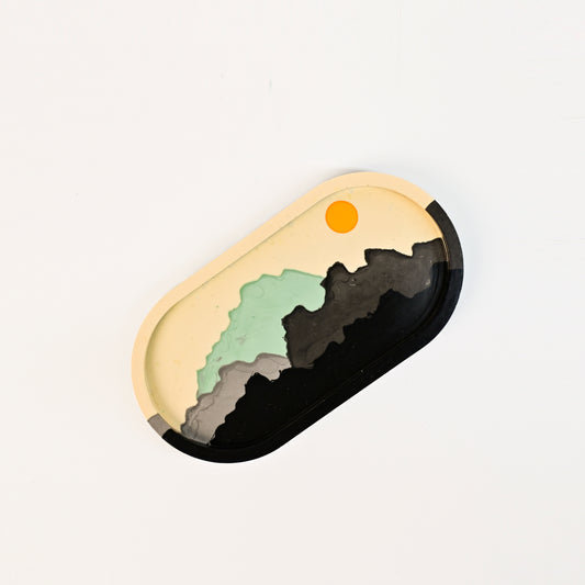 18cm Artistic Handmade Oval Tray