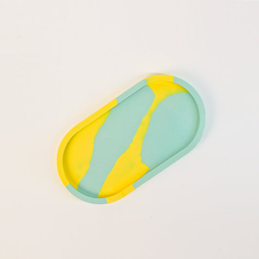 18cm Artistic Handmade Oval Tray