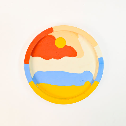 24.5cm Artistic Handmade Round Tray