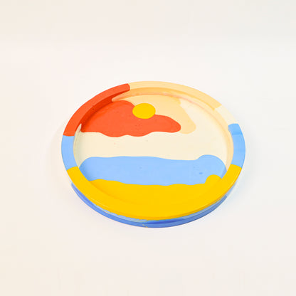 24.5cm Artistic Handmade Round Tray