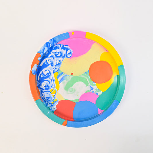 24.5cm Artistic Handmade Round Tray