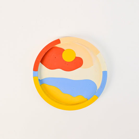 14.8cm Artistic Handmade Round Tray