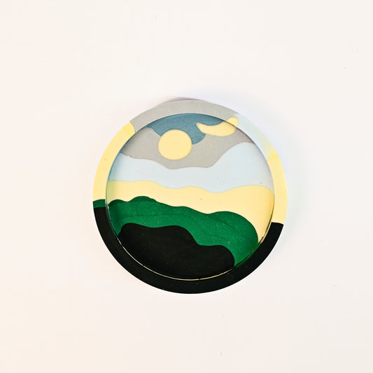 14.8cm Artistic Handmade Round Tray
