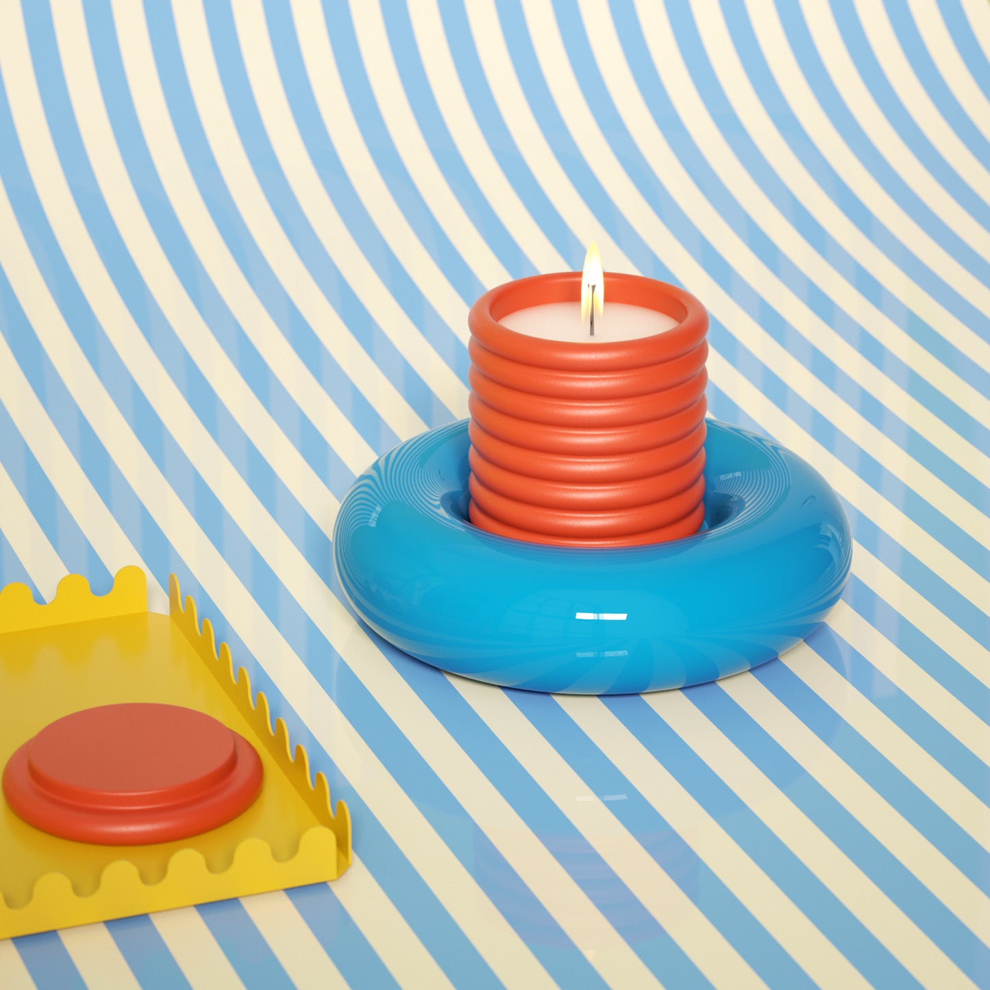 Unevenness Convex Circle Candle Jar Silicone Mold