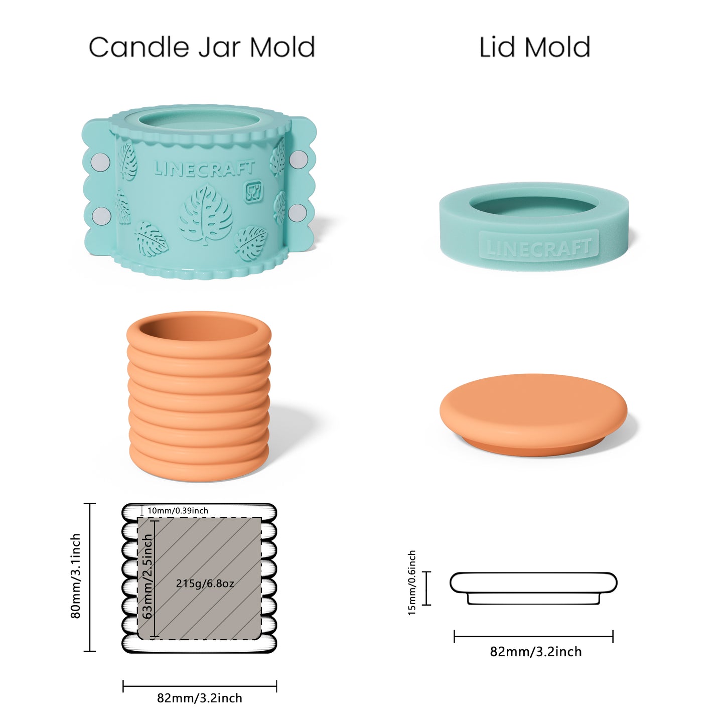 Unevenness Convex Circle Candle Jar Silicone Mold