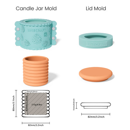 Unevenness Convex Circle Candle Jar Silicone Mold