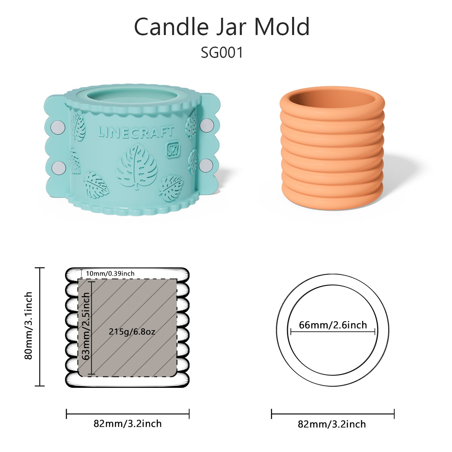 Unevenness Convex Circle Candle Jar Silicone Mold