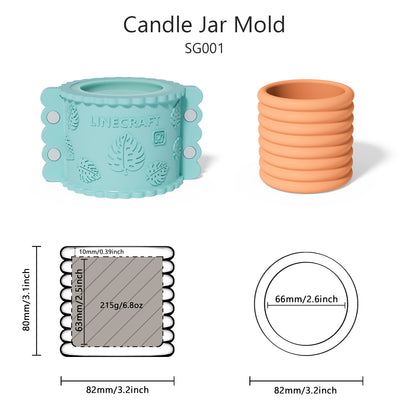 Unevenness Convex Circle Candle Jar Silicone Mold
