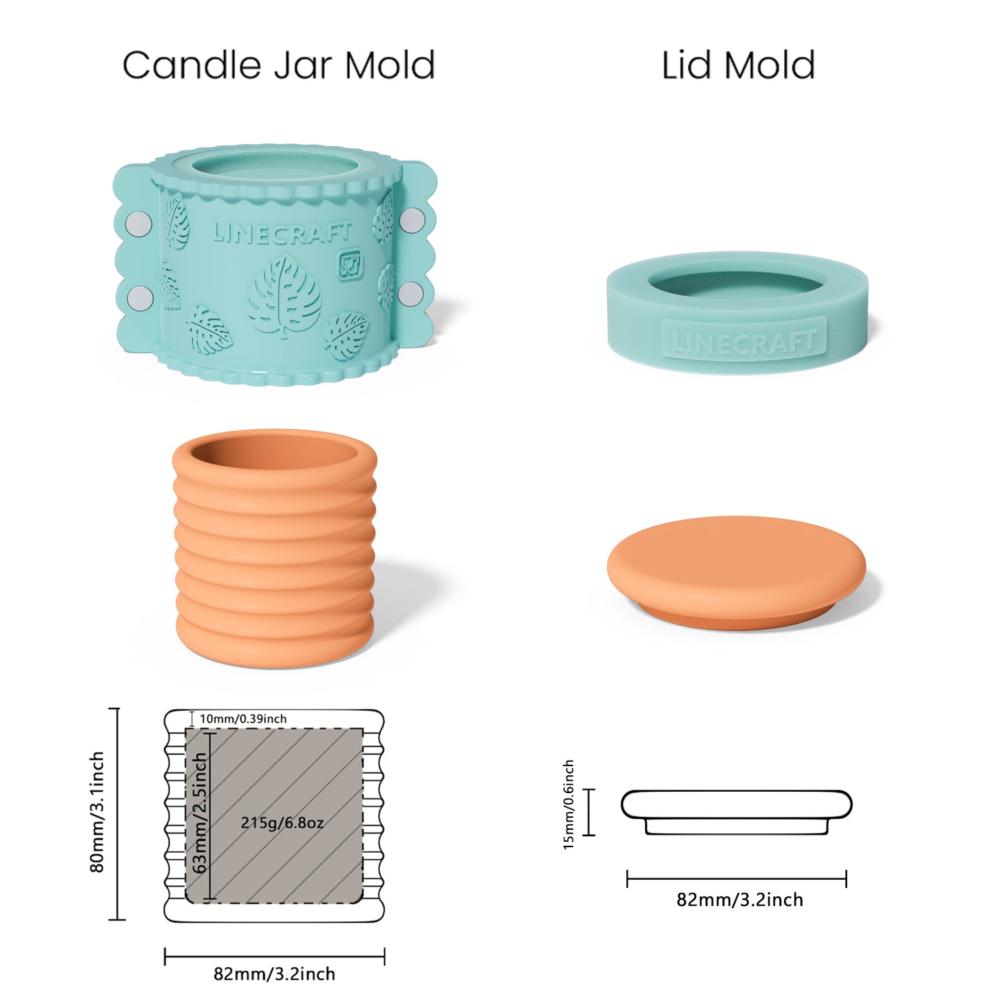 Unevenness Concave Circle Candle Jar Silicone Mold