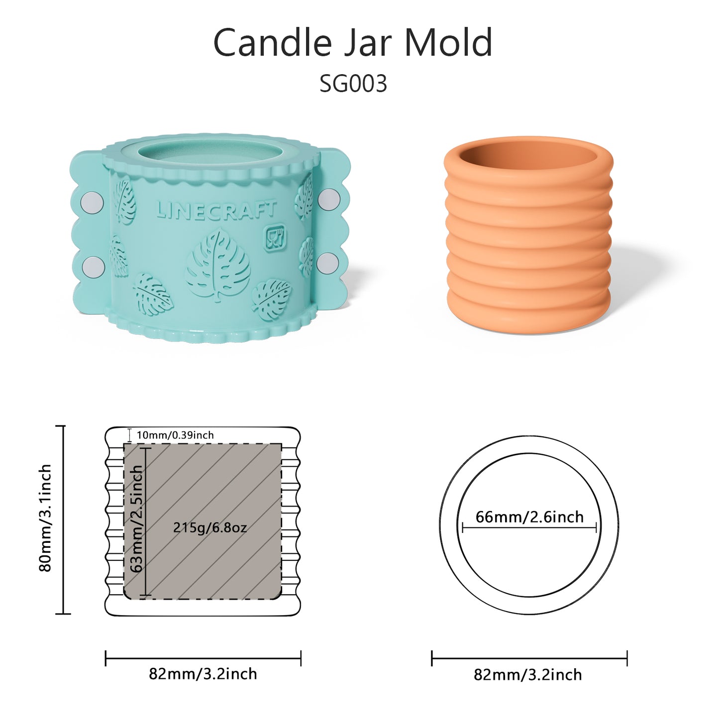 Unevenness Concave Circle Candle Jar Silicone Mold