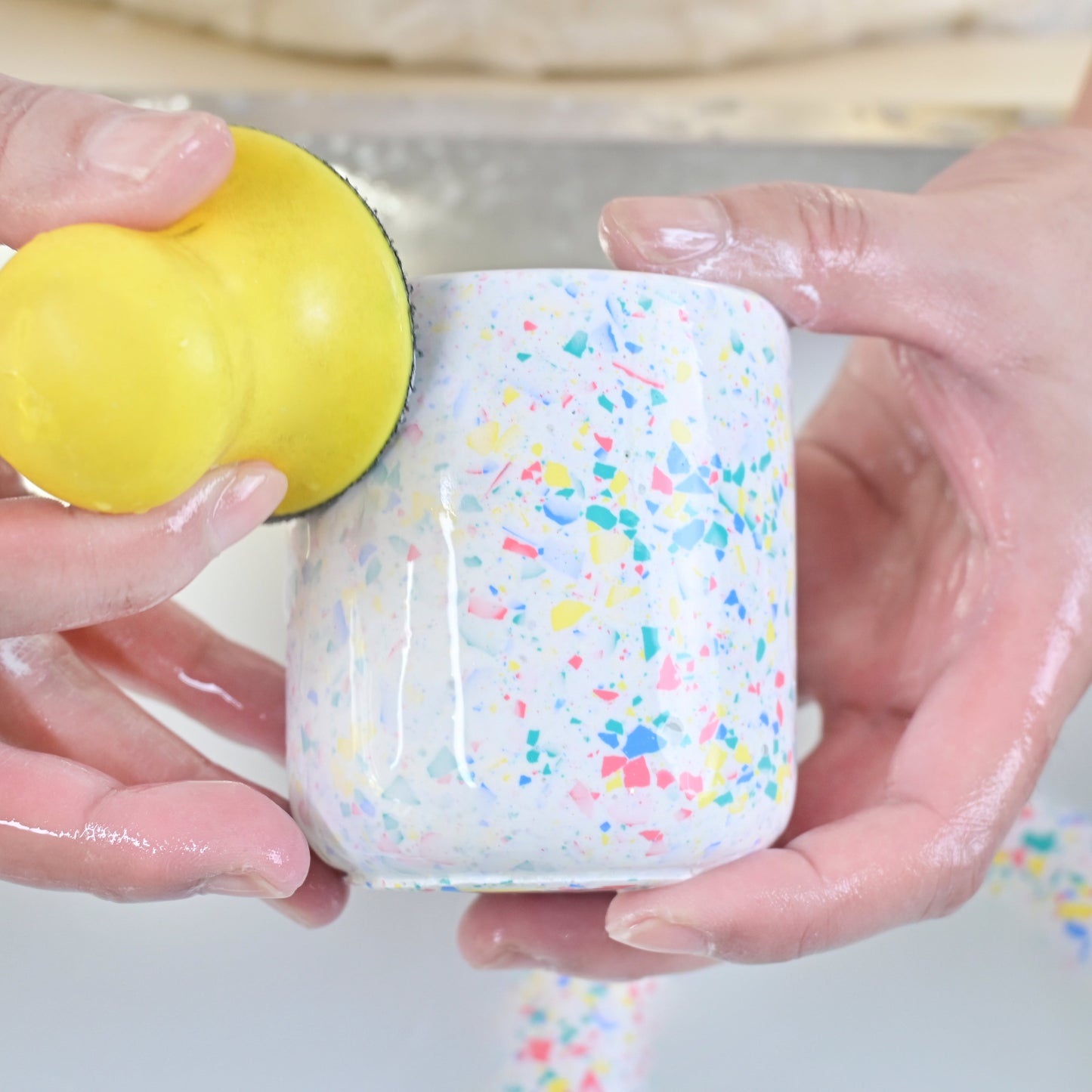 Round Ball Candle Jar Silicone Mold with Tray
