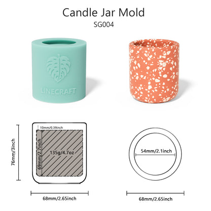 Round Ball Candle Jar  Silicone Mold