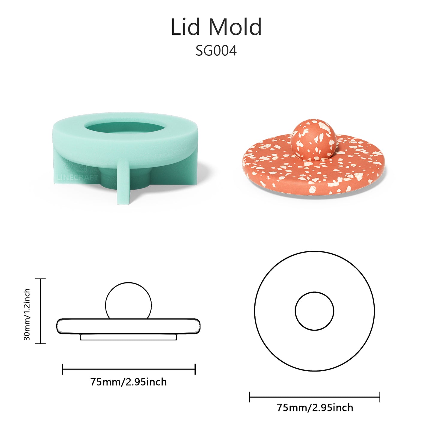 Round Ball Candle Jar  Silicone Mold