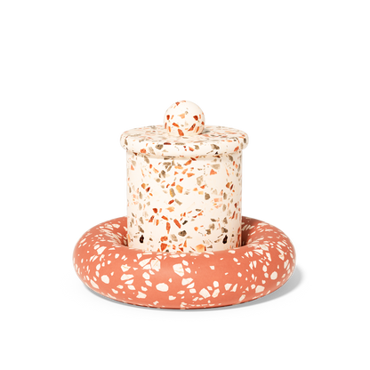 Round Ball Candle Jar Silicone Mold with Tray