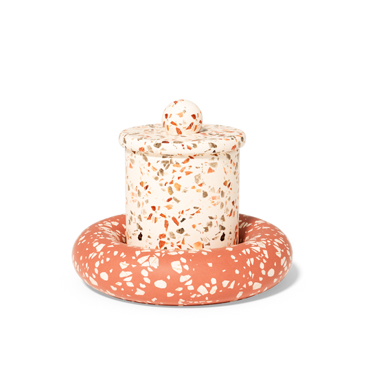 Round Ball Candle Jar Silicone Mold with Tray
