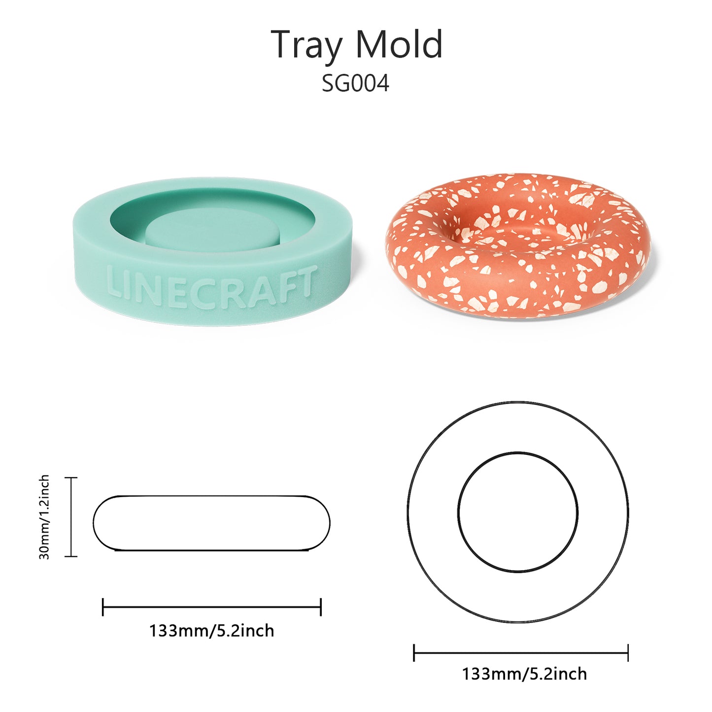 Round Ball Candle Jar Silicone Mold with Tray