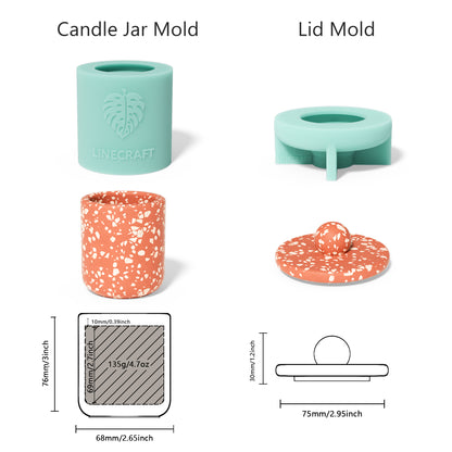 Round Ball Candle Jar  Silicone Mold