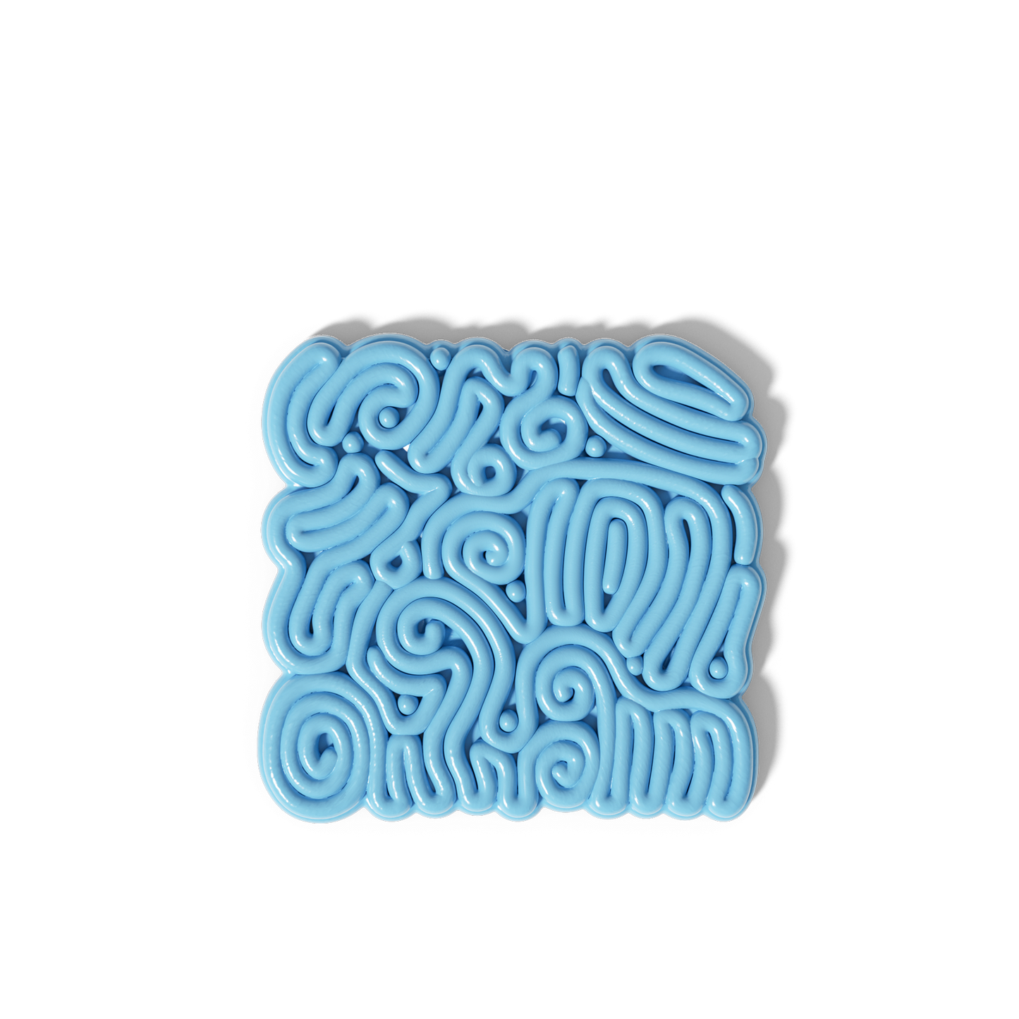 Curved Line Square Coaster Silicone Mold