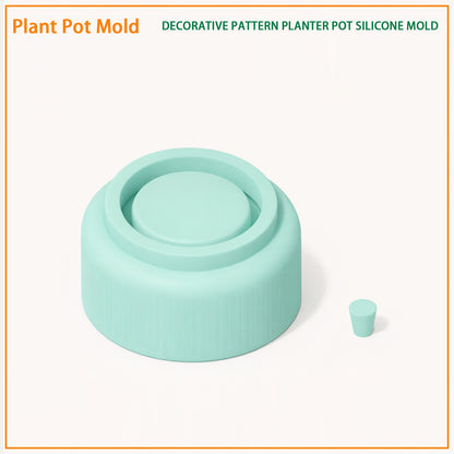 Decorative Pattern Plant Pot Silicone Mold