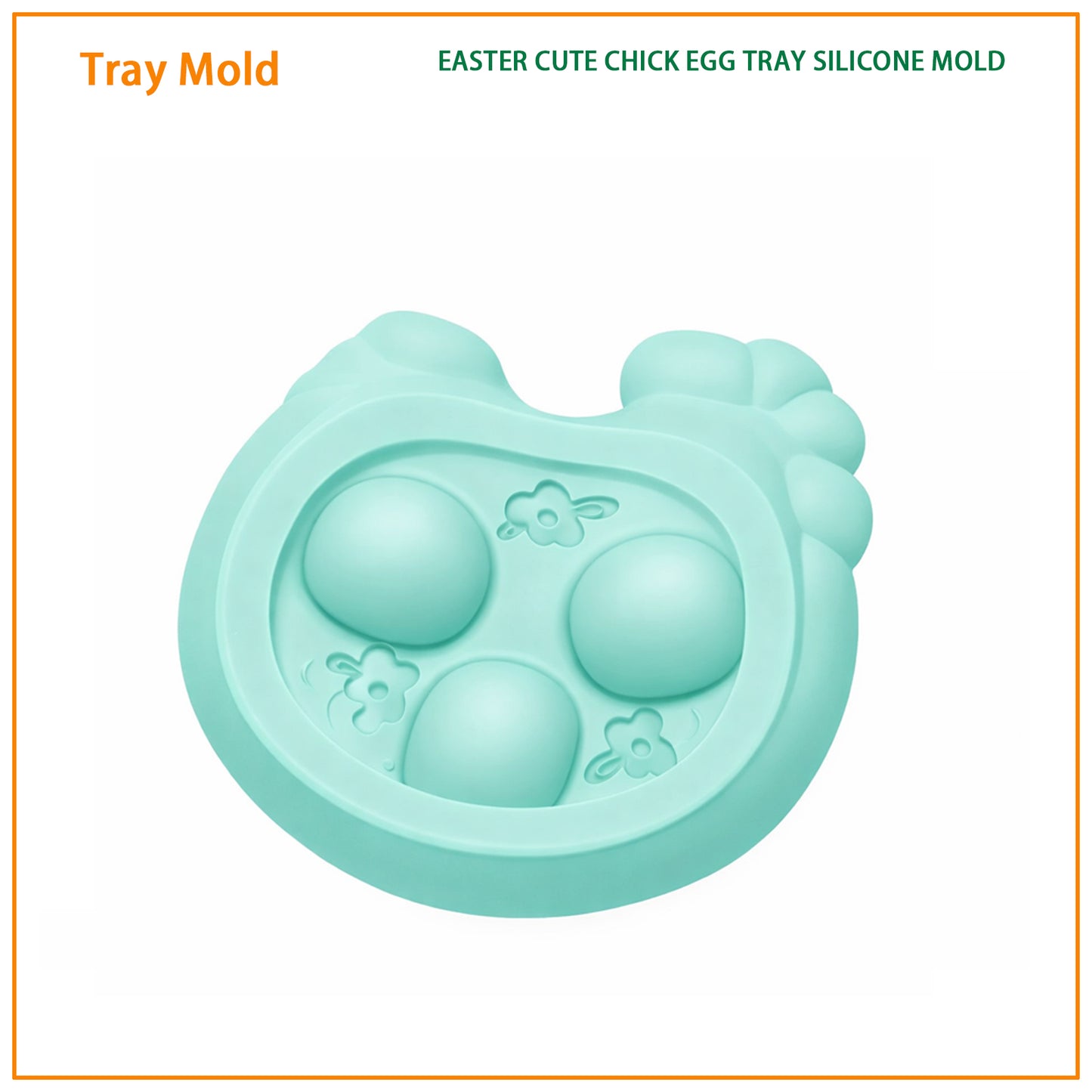 Easter Cute Chick Egg Tray Silicone Mold