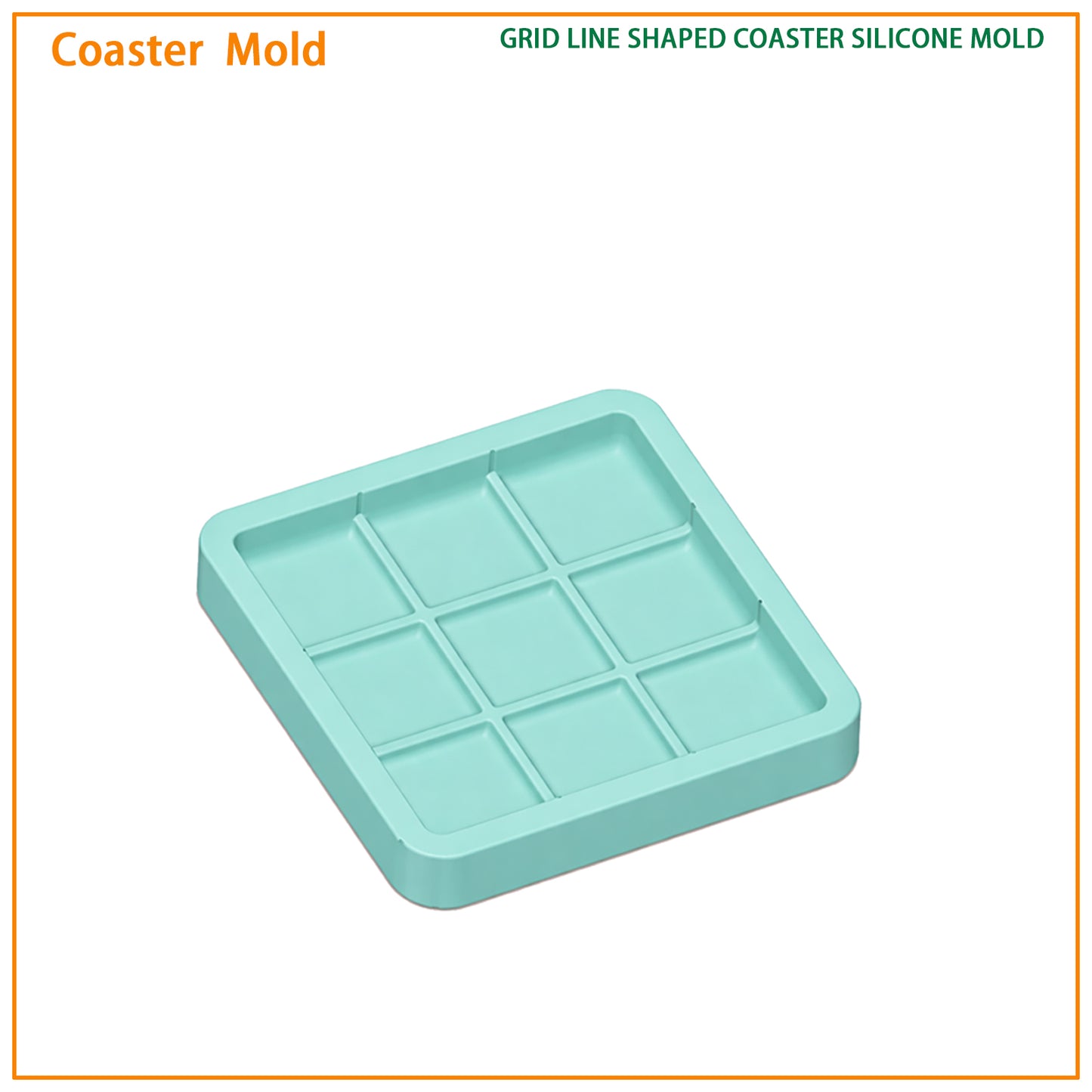 Grid Line Shape Coaster Silicone Mold