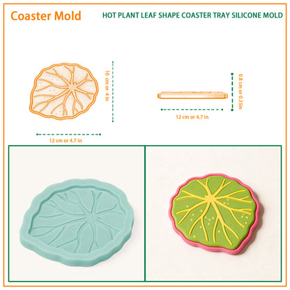 Hot Plant Leaf Shape Coaster Silicone Mold