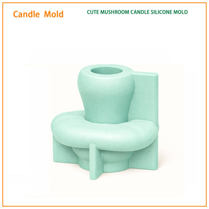 Cute Mushroom Candle Silicone Mold