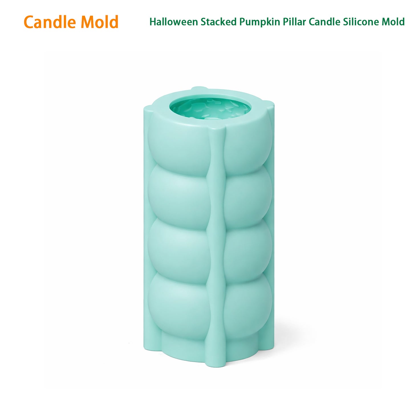 Halloween Stacked Pumpkin Pillar Candle Silicone Mold