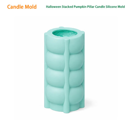 Halloween Stacked Pumpkin Pillar Candle Silicone Mold