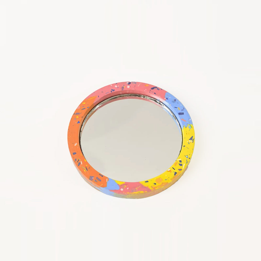 Round Handheld Mirror Mold with Class