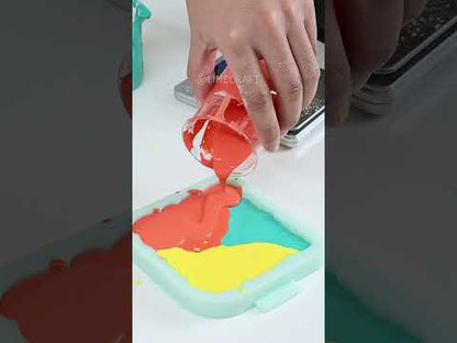 Curved Line Square Coaster Silicone Mold